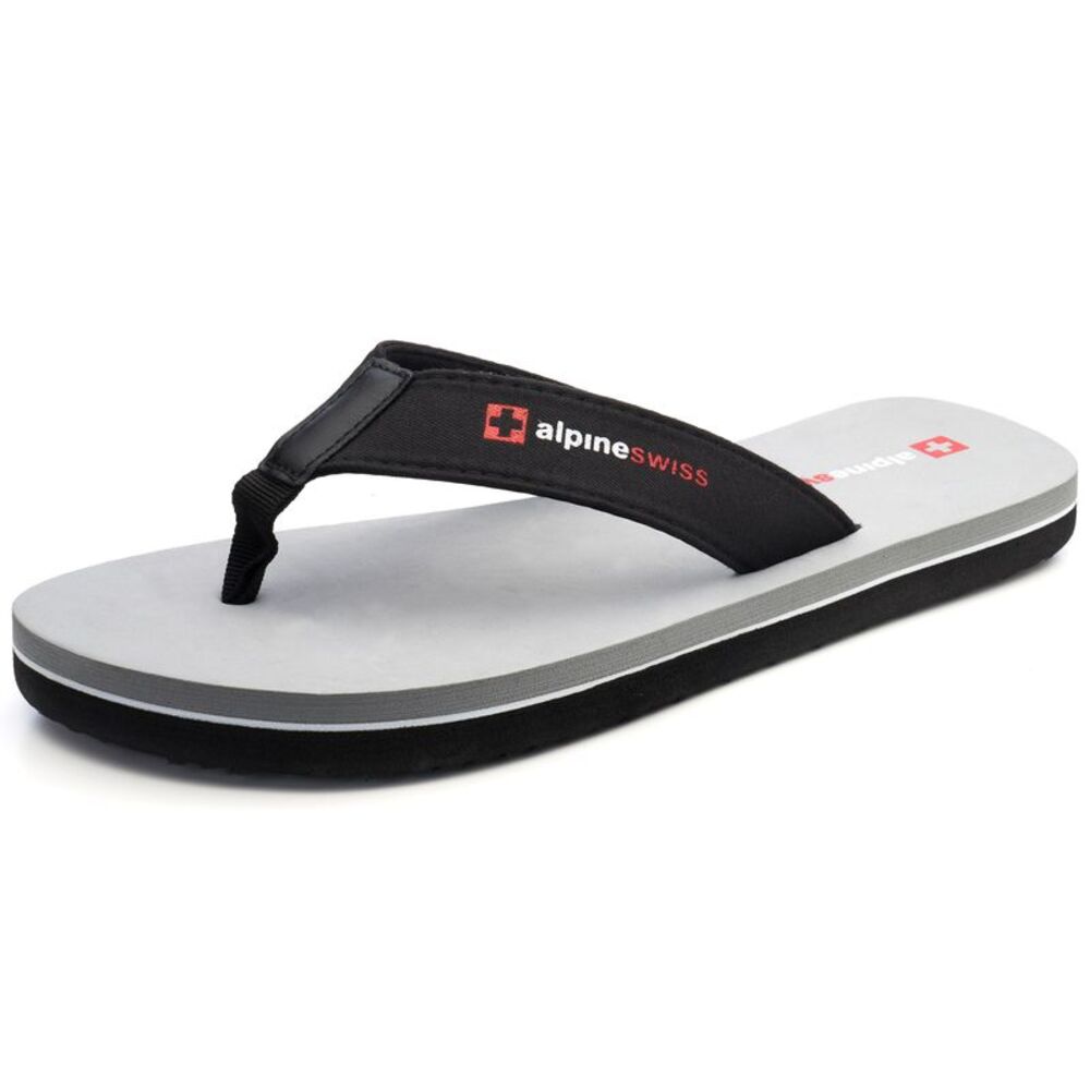 Alpine Swiss Mens Flip Flops Beach Sandals EVA Sole Lightweight Comfort Thongs
